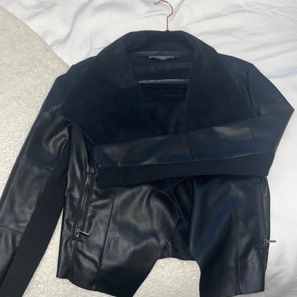 Black leather jacket